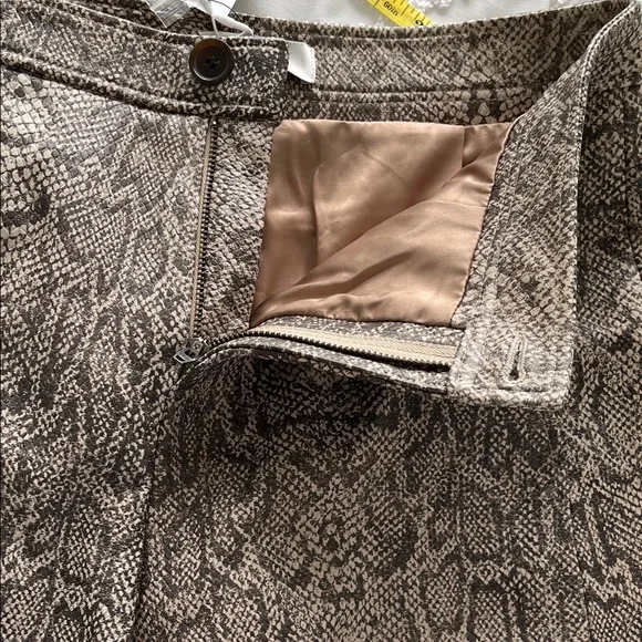 NWT Joie Snake Print Leather Shorts - Picture 6 of 12